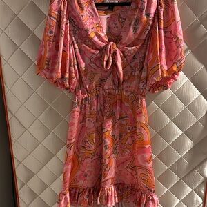 ELF Pink and Orange Mini Dress